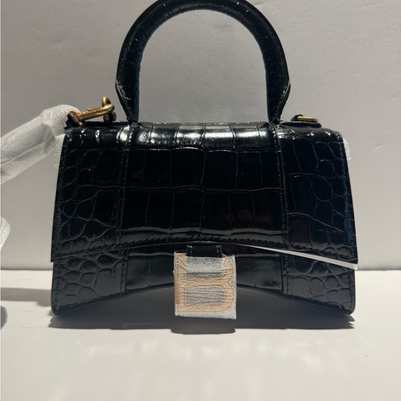 Balenciaga NEW XS Hourglass black croc - Picture 12 of 13